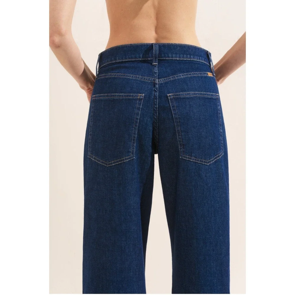 AYR The Big Salad Jeans Size 31 Vandalay Blue Wide Leg Lightweight‎ Denim